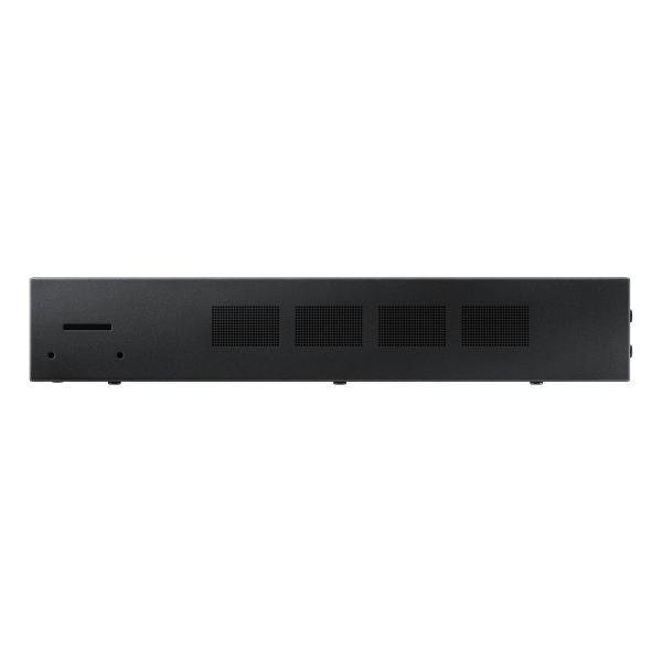 Black IT server chassis with ventilation grilles, ideal for enterprise hardware setups