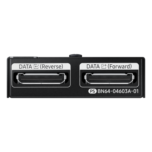 Black data connector with reverse and forward ports, model PS BN64-04603A-01, for IT hardware systems.