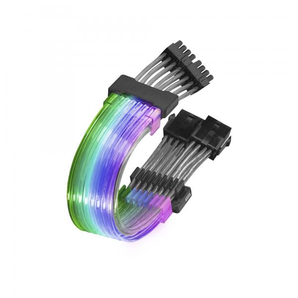RGB LED cable with black connectors for PC hardware setup