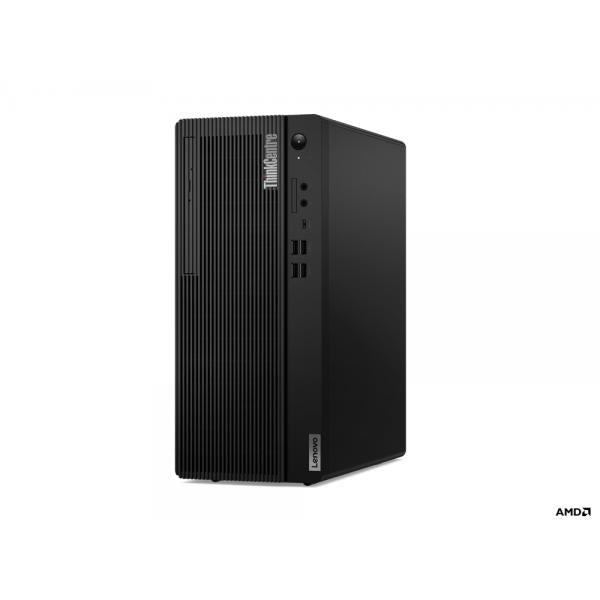 Lenovo ThinkCentre desktop PC with AMD processor, sleek black design for business IT solutions