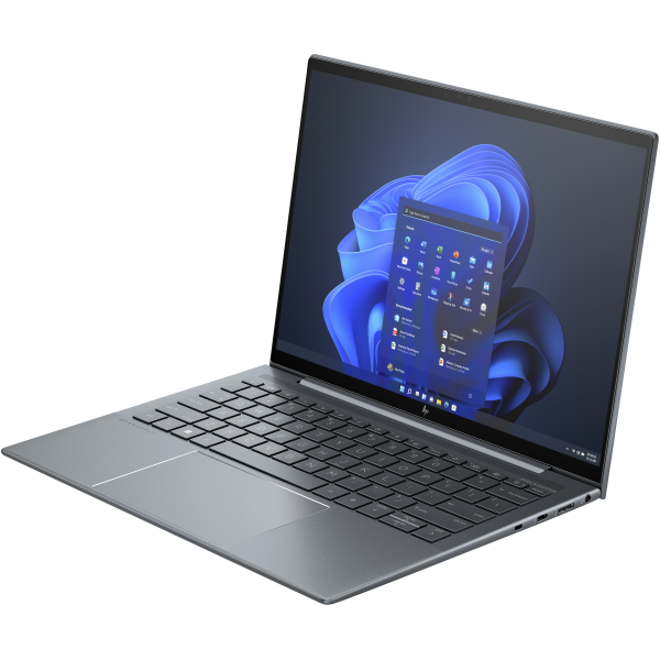 Sleek gray laptop with Windows 11 desktop, ideal for business and IT professionals