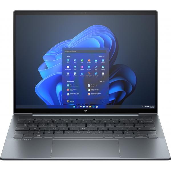 HP laptop with Windows 11 interface, sleek design for business and professional use
