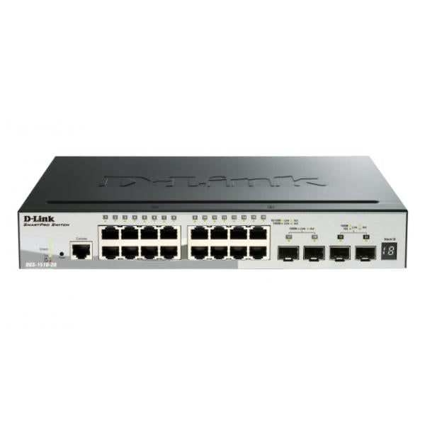 D-Link 24-port Gigabit Ethernet switch with PoE+ ports for business networking solutions