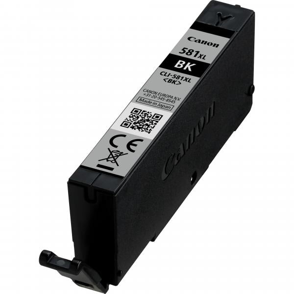 Canon CLI-581XL black ink cartridge for printers, high-capacity, made in Japan