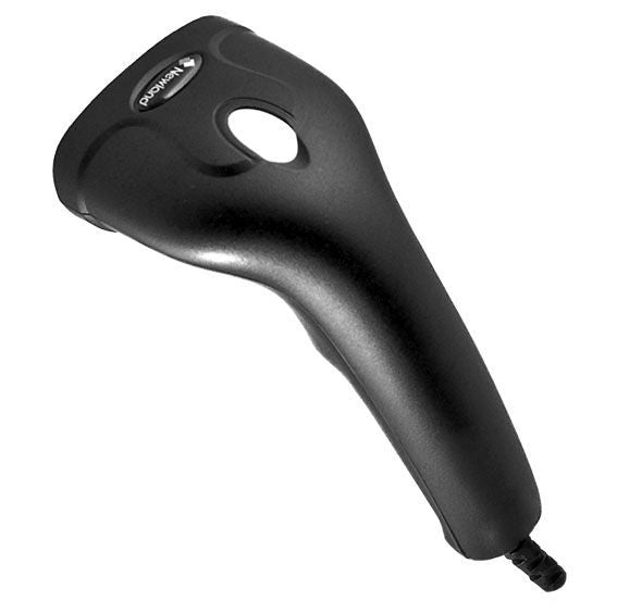 Black handheld barcode scanner for retail and inventory management