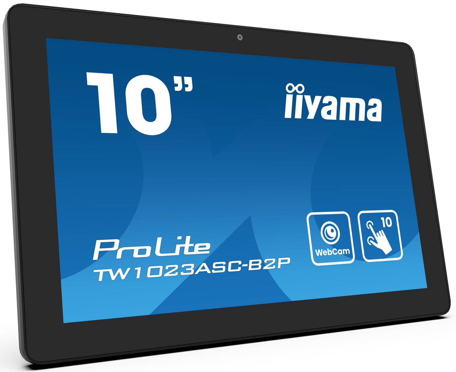 10-inch iiyama ProLite TW1023ASC-B2P touchscreen monitor with webcam, 10-point touch