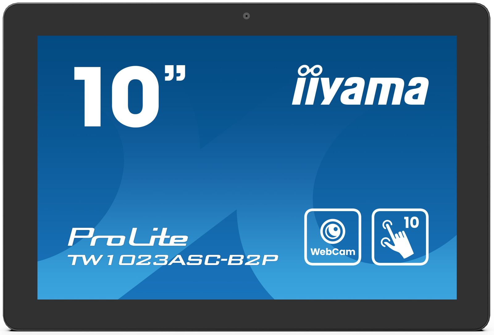 iiyama 10" ProLite TW1023ASC-B2P touchscreen tablet with webcam, ideal for business IT solutions