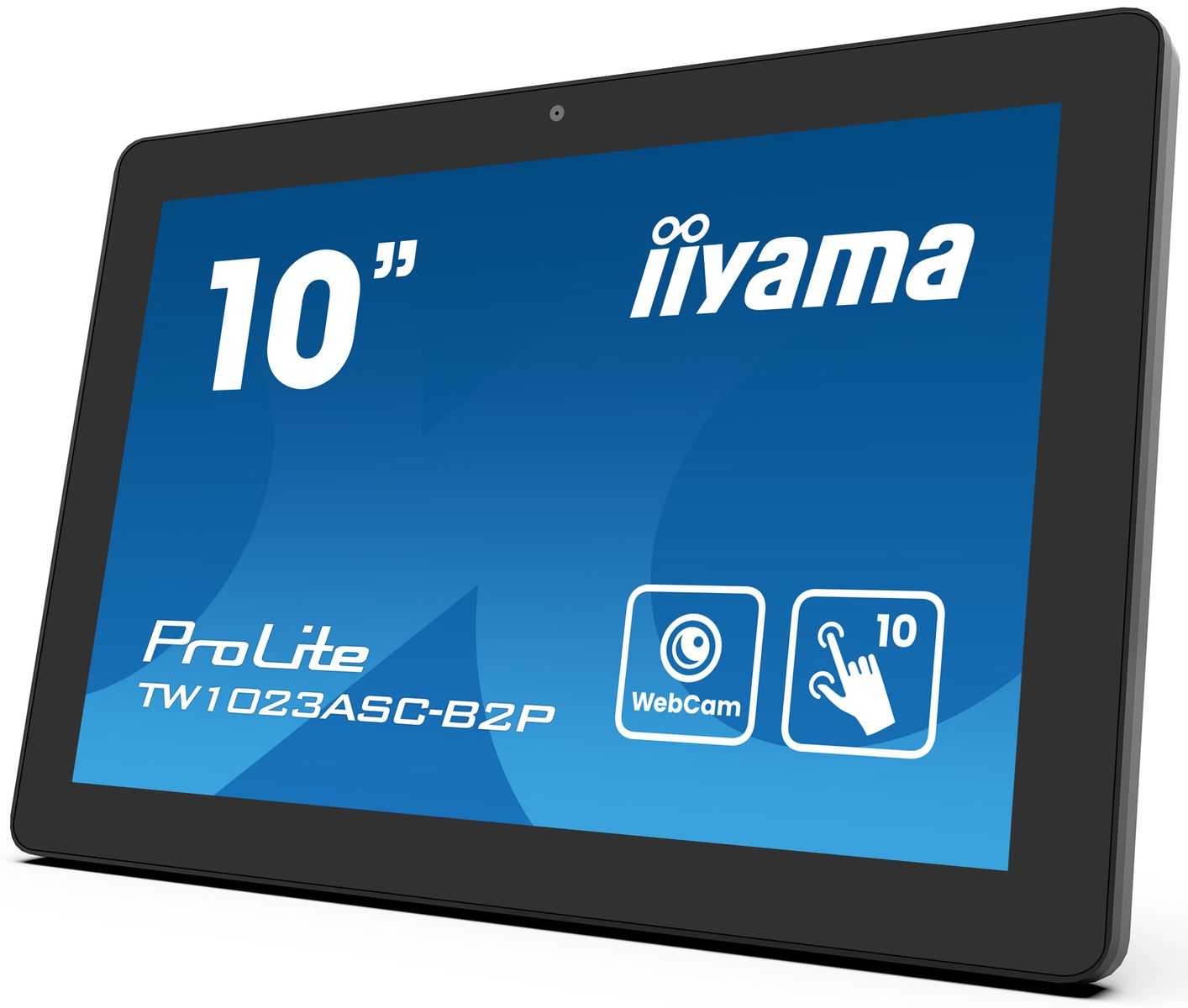iiyama 10" ProLite TW1023ASC-B2P touchscreen monitor with webcam, ideal for business IT solutions