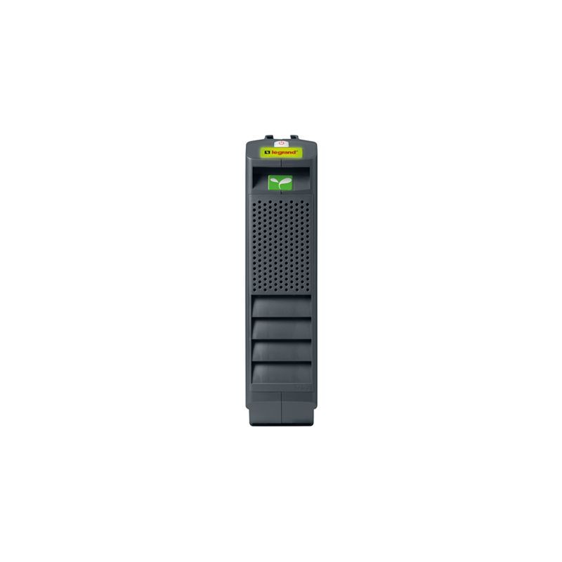 Legrand IT server rack unit with ventilation slots and green logo, ideal for business hardware setups