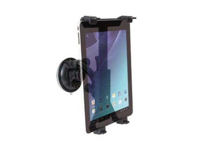 Tablet mount with suction cup for car or office, holds device securely