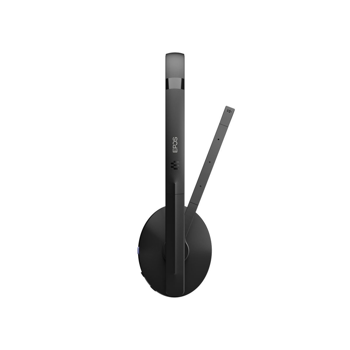 EPOS wireless headset for business calls, sleek black design with noise-canceling mic