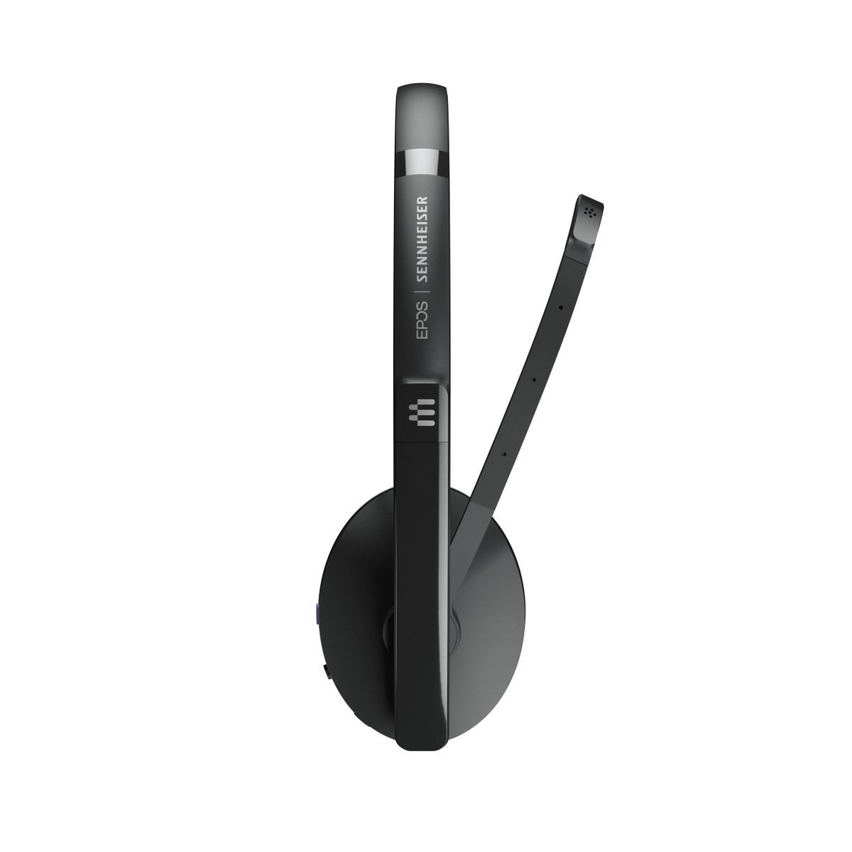 Sennheiser EPOS wireless headset for business calls, sleek black design with microphone boom