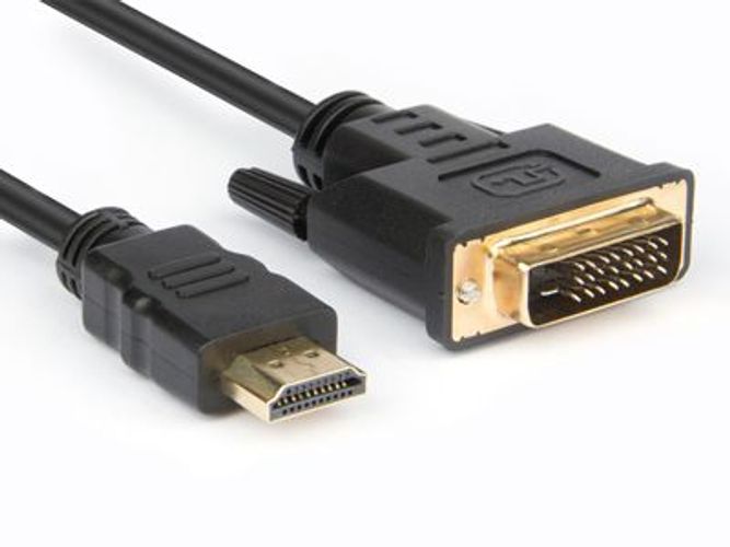 HDMI to DVI cable with gold connectors for reliable video signal transmission