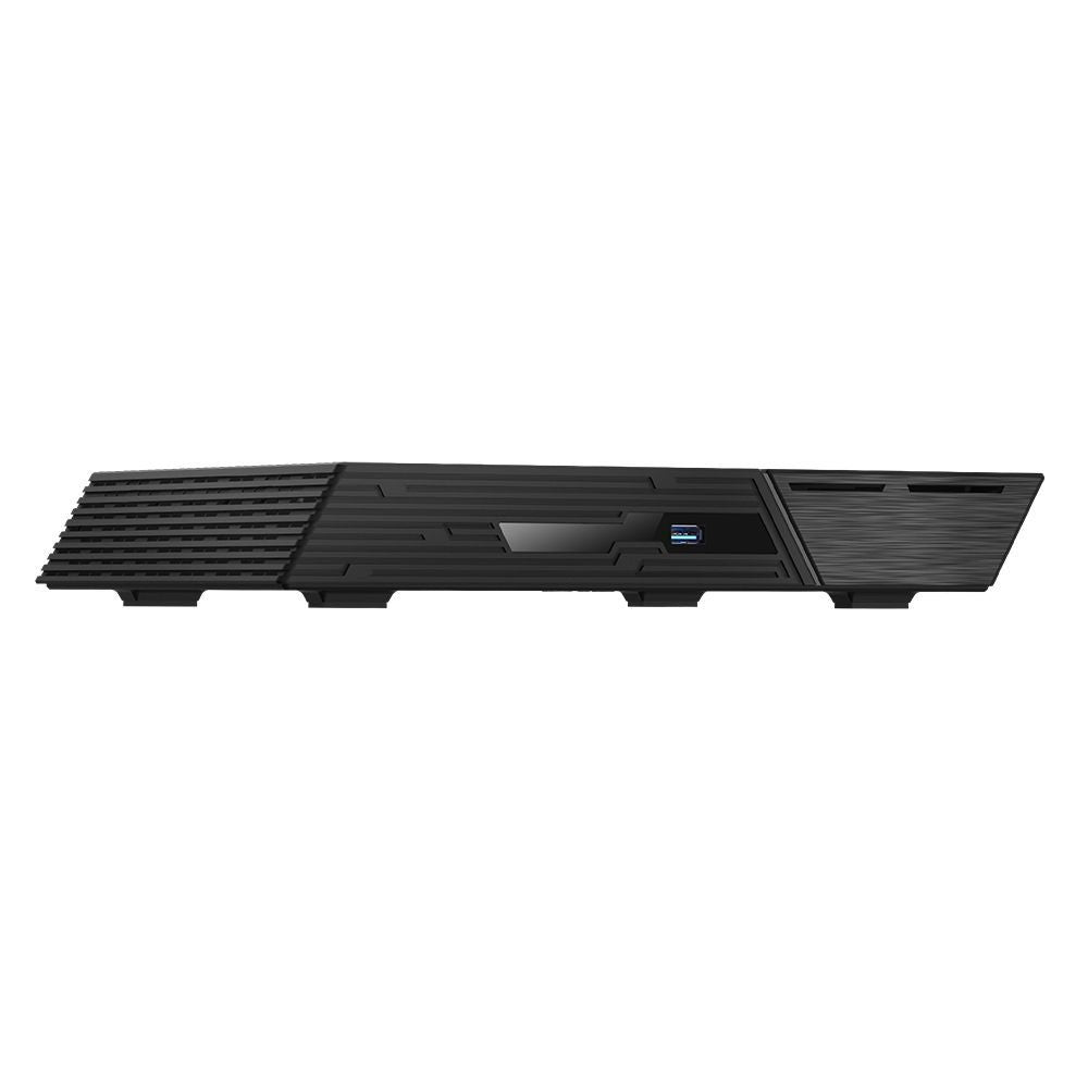 Black IT server chassis with USB port and ventilation grilles for enterprise hardware solutions