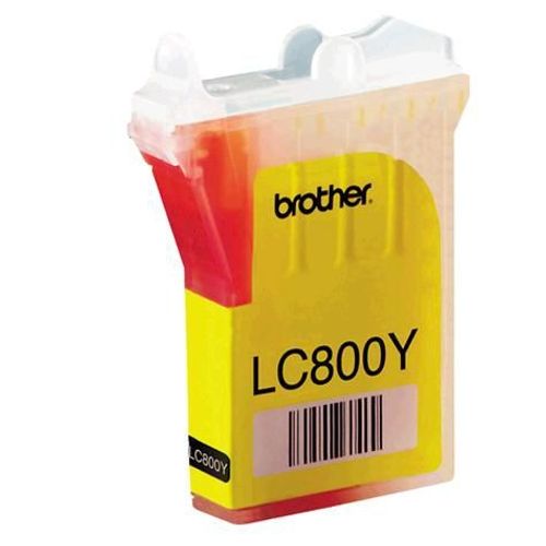Brother LC800Y yellow ink cartridge for printers, compatible with business and retail IT supplies