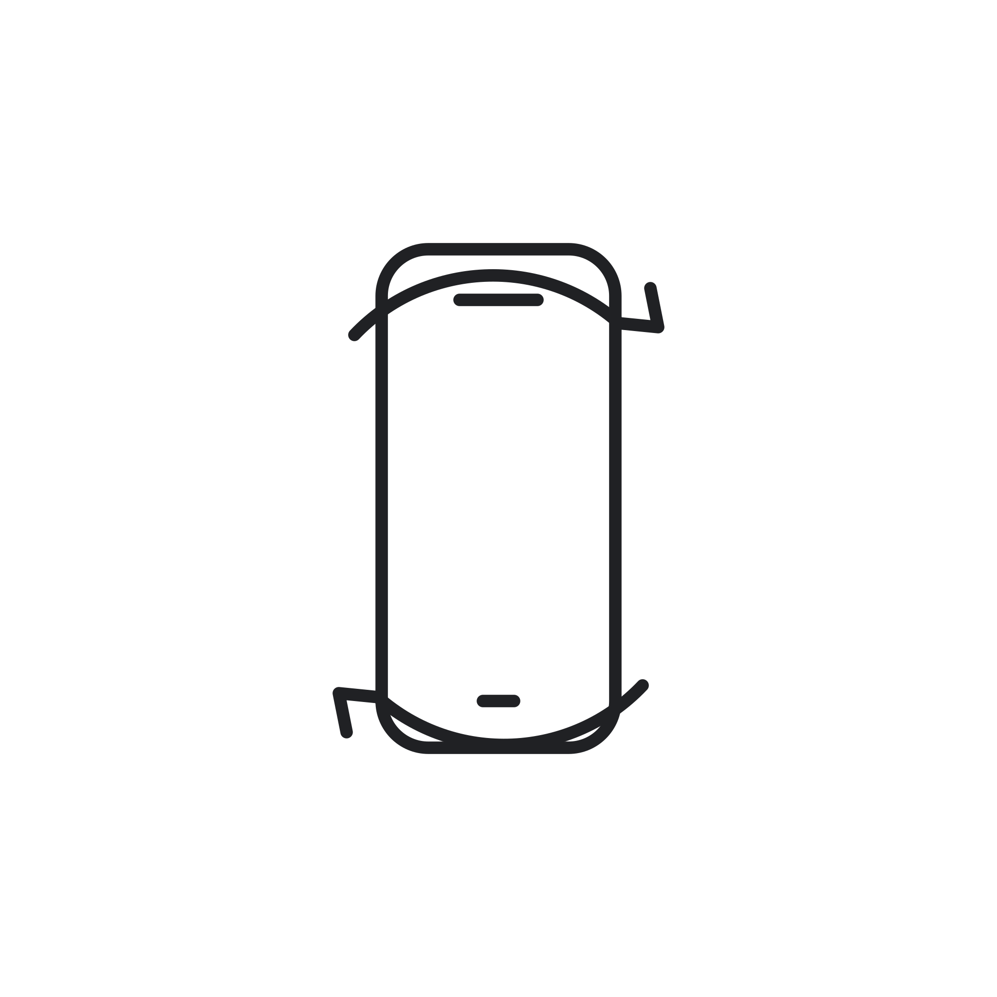 Icona monocromatica della categoria Smartphone ricondizionati