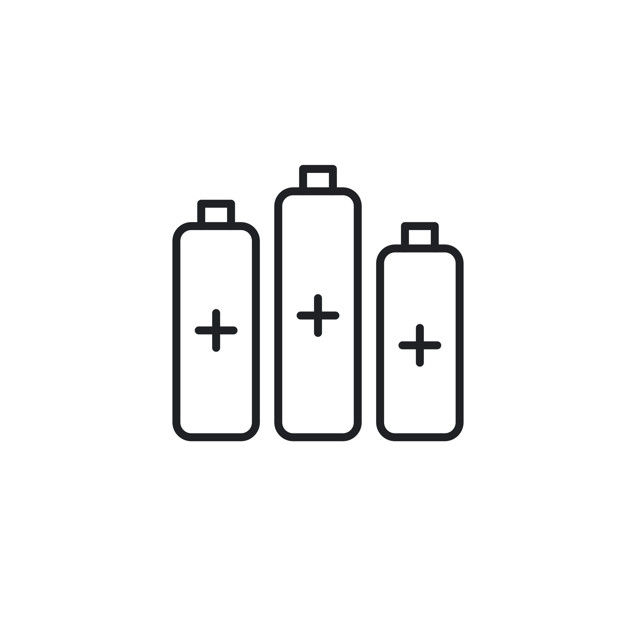 Icona monocromatica della categoria Batterie