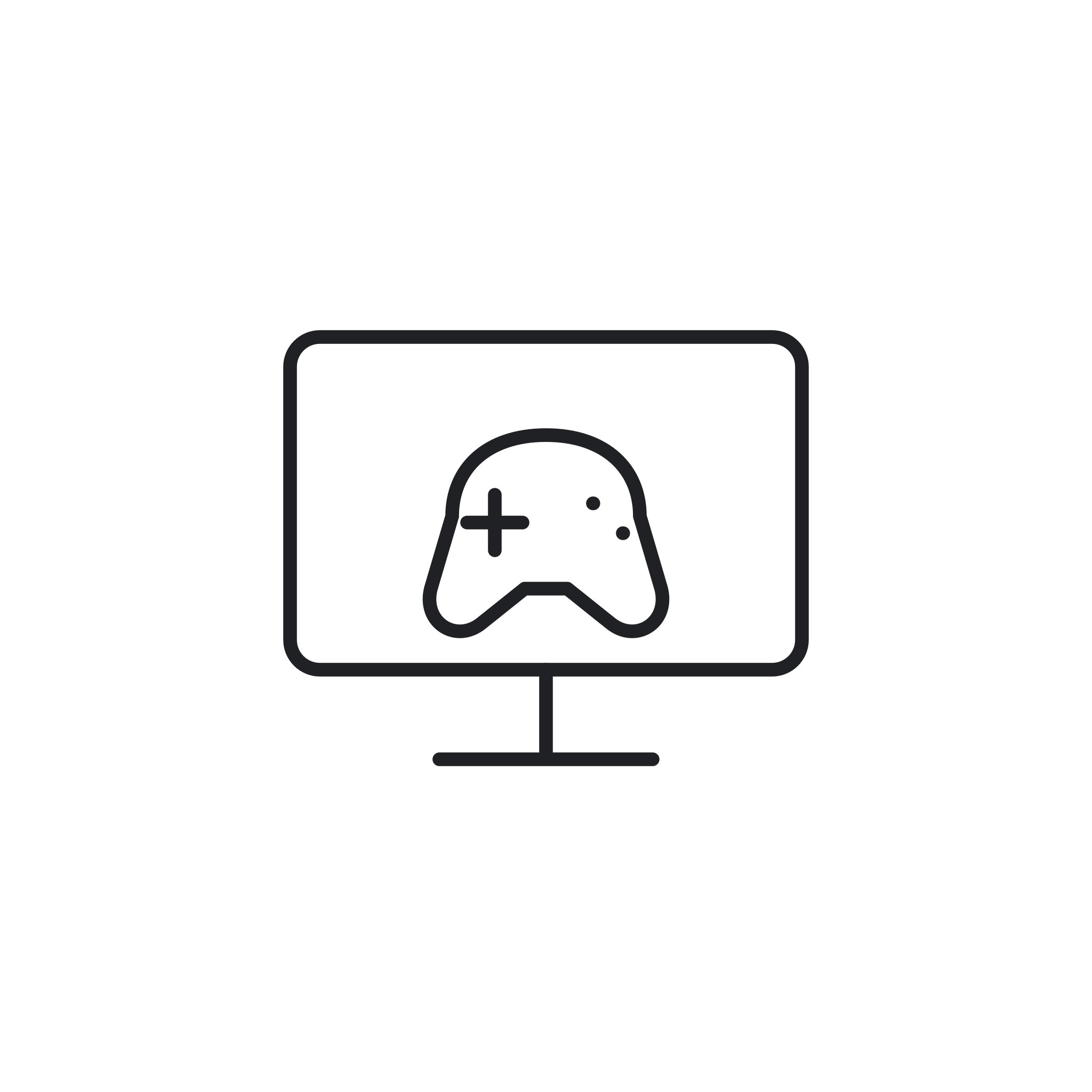 Icona monocromatica della categoria Monitor Gaming