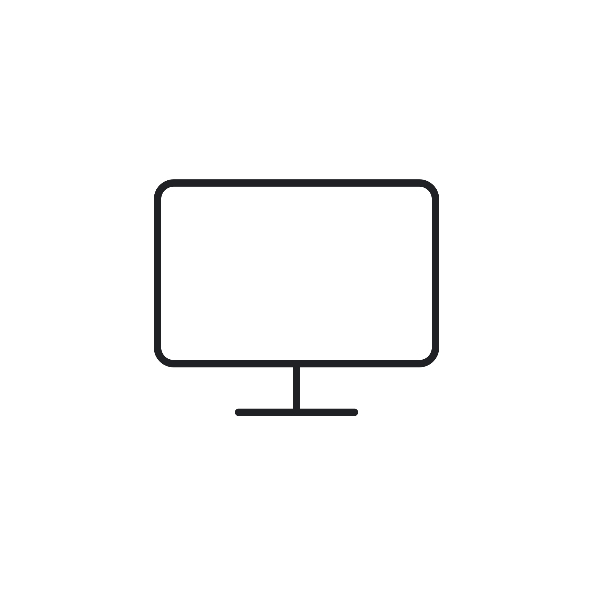 Icona monocromatica della categoria Monitor PC
