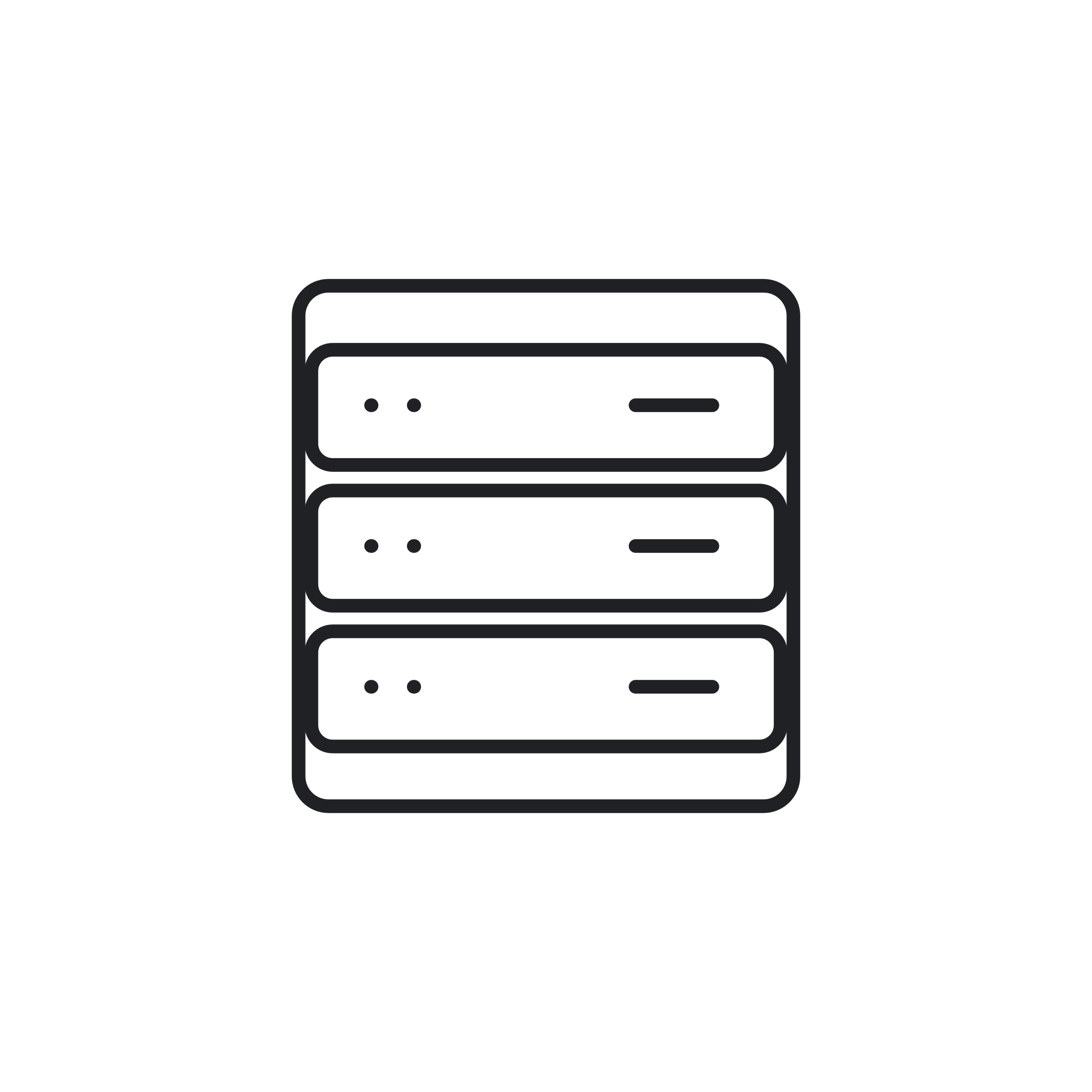 Icona monocromatica della categoria Server Rack
