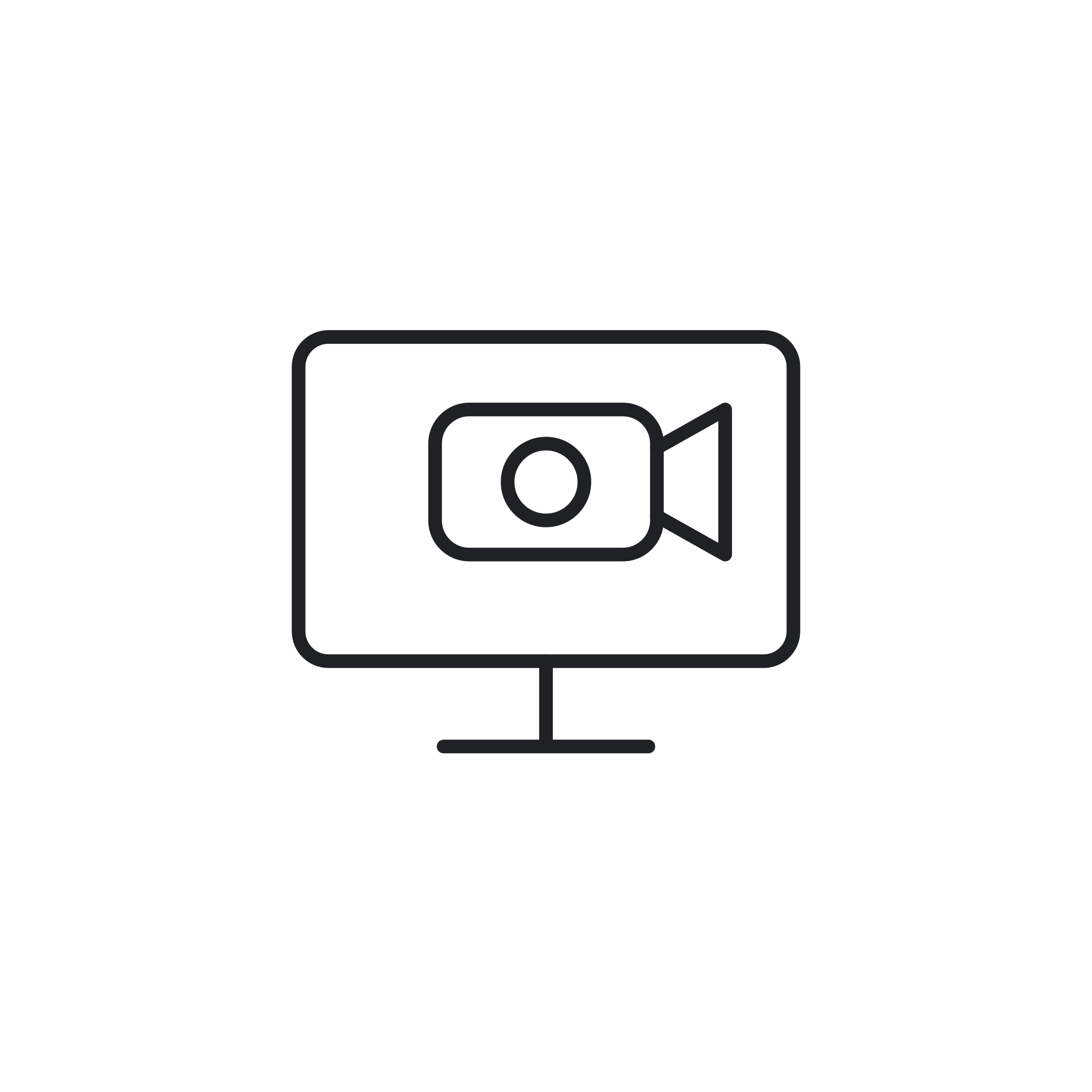 Icona monocromatica della categoria Videoconferenza