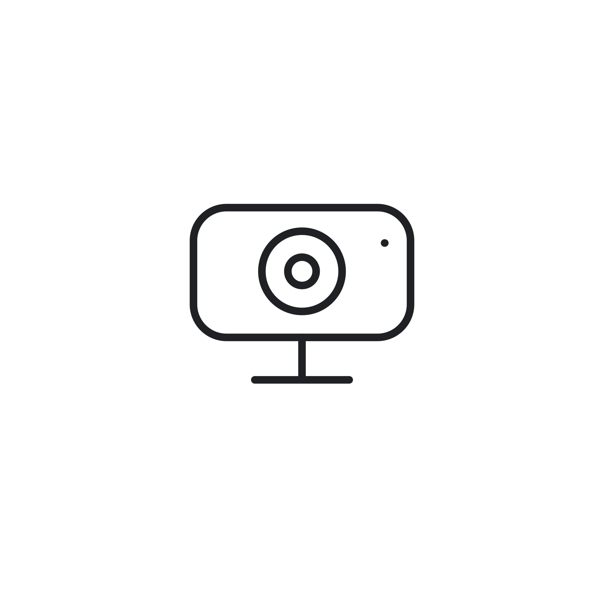 Icona monocromatica della categoria Webcam