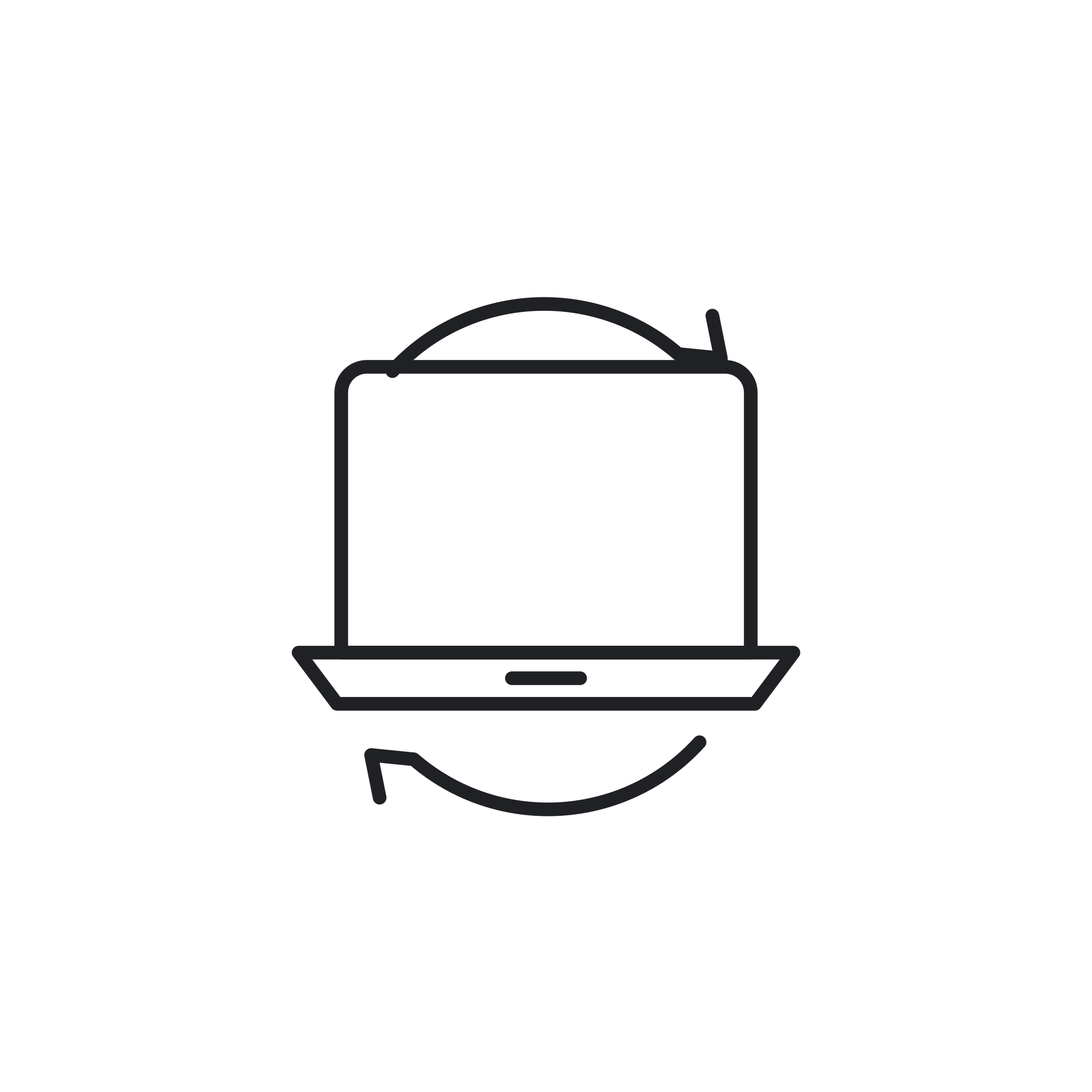 Icona monocromatica della categoria Notebook ricondizionati