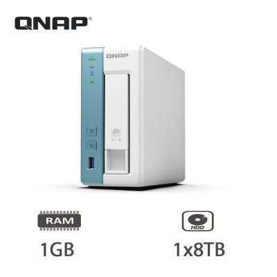 NAS QNAP TS-131K 1GB RAM/1x 8TB HDD [008807PCR-EU]