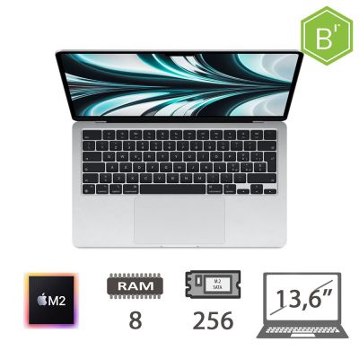 MBA 13,6 (2022)M2-8C CPU/8/256/8C GPU/SLV/2Y - B [009052PCR-EU]