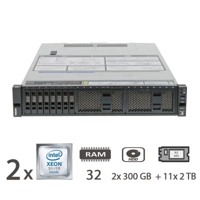 SERVER LENOVO SR650 S4208/32/2X300SAS+11X2TBSATA [009182PCR-EU]