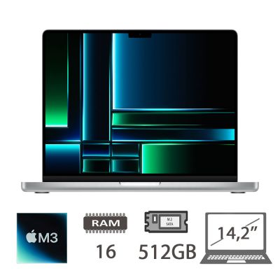 MBP 14,2 (2023)M3-8C/16/512/10 GPU/SLV/2Y [009388PCR-EU]