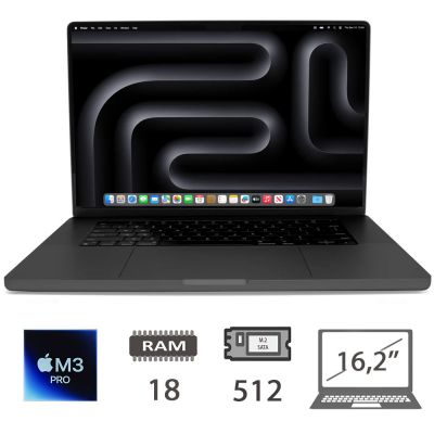 MBP 16,2 (2023)M3 PRO-12C/18/512/18C GPU/SB/2Y [009667PCR-EU]