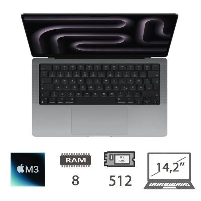 MBP 14,2 (2023)M3-8C/8/512/10C GPU/SG/2Y [009676PCR-EU]