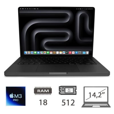 MBP 14,2 (2023)M3 PRO-11C/18/512/14C GPU/SB/2Y [009693PCR-EU]