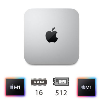 MAC MINI (2020)M1-8C/16/512M2/8C GPU/SLV/2Y [009779PCR-EU]