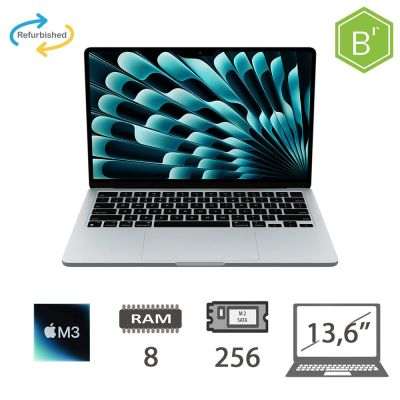 MBA 13,6 (2024)M3-8C CPU/8/256/8C GPU/SLV/2Y - B [009906PCR-EU]