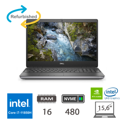 DELL 7560 I7-11850H/16/NVME480/A3000/15,6/W11P/2Y [009941PCR-EU]