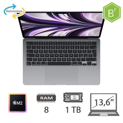 MBA 13,6 (2022)M2/8C CPU/8/1TB/10C CPU/SG/2Y - B [010043PCR-EU]