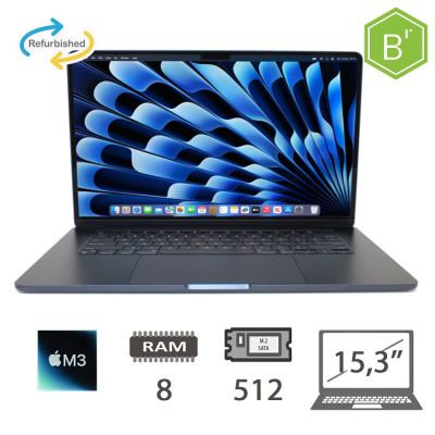 MBA 15,3 (2024)M3-8C CPU/8/512/10C GPU/MDN/2Y - B [010055PCR-EU]