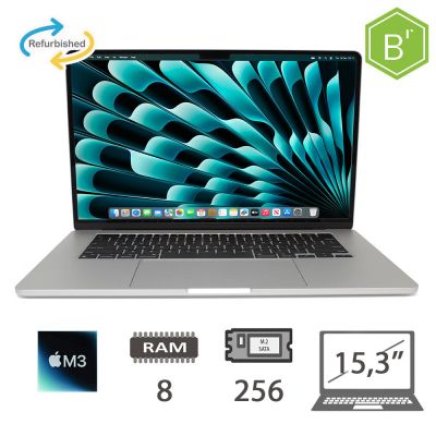 MBA 15,3 (2024)M3-8C CPU/8/256/10C GPU/SLV/2Y - B [010056PCR-EU]