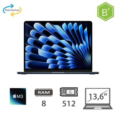 MBA 13,6 (2024)M3-8C CPU/8/512/10C GPU/MDN/2Y - B [010194PCR-EU]