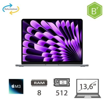 MBA 13,6 (2024)M3-8C CPU/8/512/10C GPU/SG/2Y - B [010368PCR-EU]