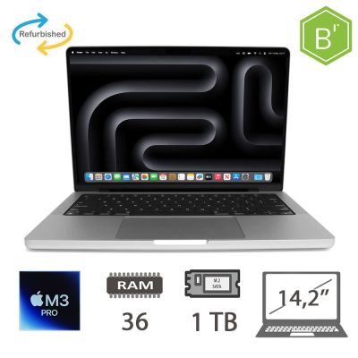 MBP 14,2 (2023)M3 PRO-11C/36/1TB/14C GPU/SLV/2Y-B [010369PCR-EU]