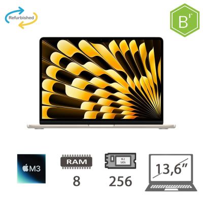 MBA 13,6 (2024)M3-8C CPU/8/256/8C GPU/STL/2Y - B [010395PCR-EU]
