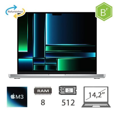 MBP 14,2 (2023)M3-8C/8/512/10C GPU/SLV/2Y - B [010483PCR-EU]