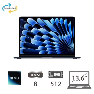 MBA 13,6 (2024)M3-8C CPU/8/512/10C GPU/MDN/2Y [010567PCR-EU]