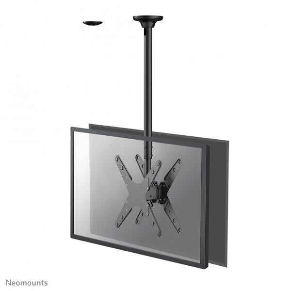 Neomounts FPMA-C340DBLACK Supporto a soffitto per doppio monitor/TV 32-75" - alt. 106-156 cm [FPMA-C340DBLACK]