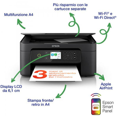 Epson Expression Home XP-4200 - Inkjet Printer - A4 - 5760 x 1440 DPI - Wi-Fi - Black [C11CK65403]