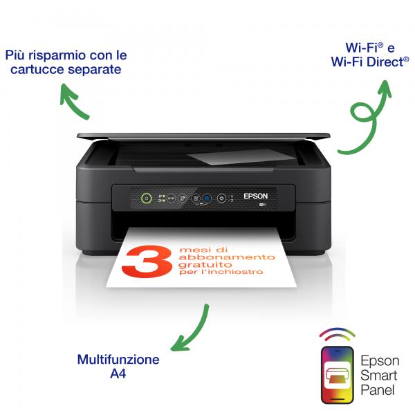 Epson Expression Home XP-2200 - All-in-one - A4 - 5760 x 1440 DPI - 27 ppm - Wi-Fi - Black [C11CK67403]