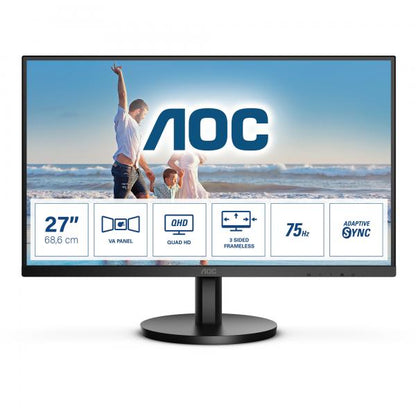 AOC MONITOR 27 LED VA QHD 16:9 4MS 300 CDM, DP/HDMI, MULTIMEDIALE [Q27B3MA]